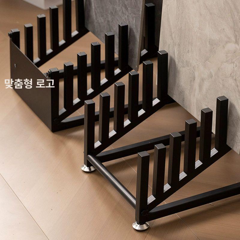 12단 전시대 다용도 폭 스탠드 매장 랙 타일거치대 매대 수직 견본대 세로 줄 타공판 - 상세 이미지 4
