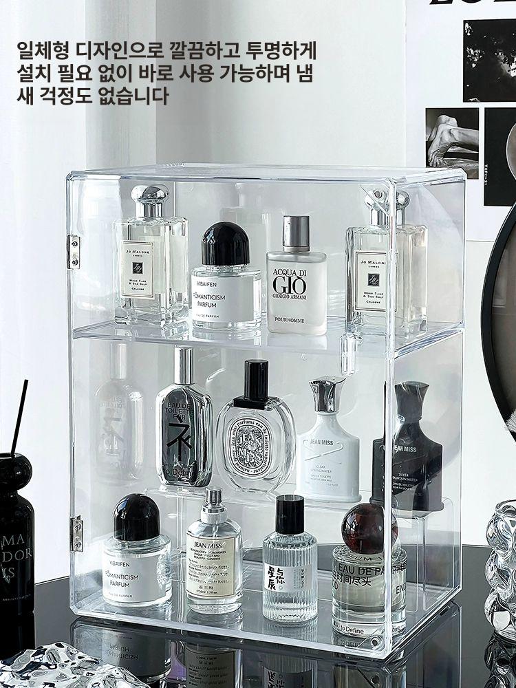 투명 수납함 아크릴 대용량 먼지방지 보관통 정리함 소품 서랍형 심플 칸막이 깔끔 - 상세 이미지 5