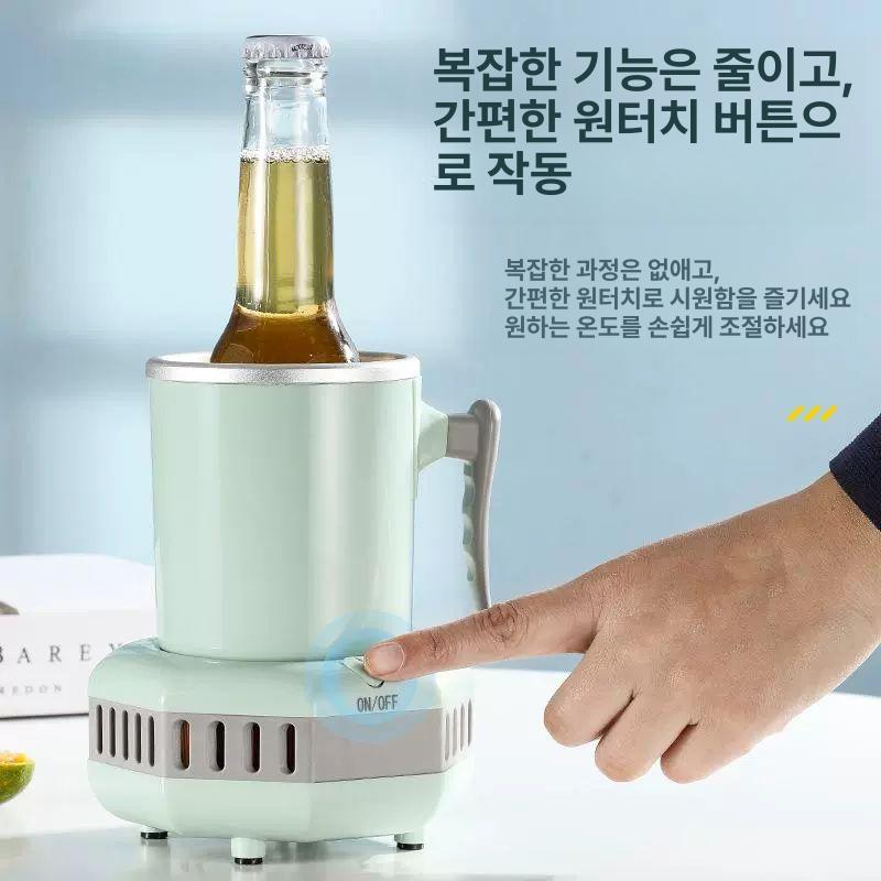 여름 텀블러 휴대용 진공 스테인레스 대용량 물병 핸들 스트로우 보틀 이중 콜드컵 - 상세 이미지 3