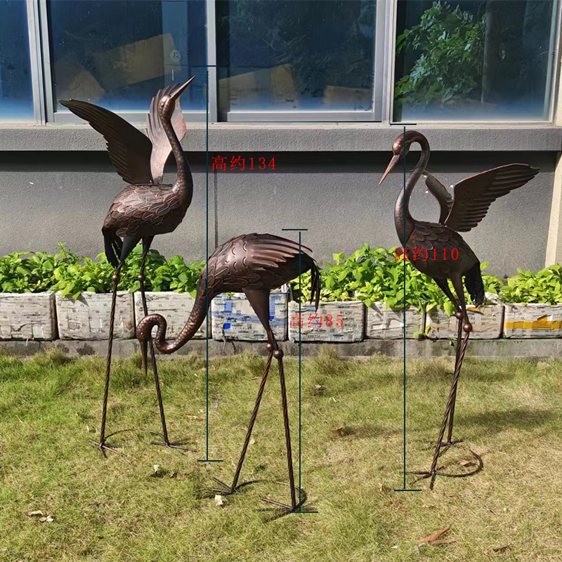 철제 조형물 홍학 카페 연못 용 전원주택 공원 데코 소품 - 상세 이미지 3