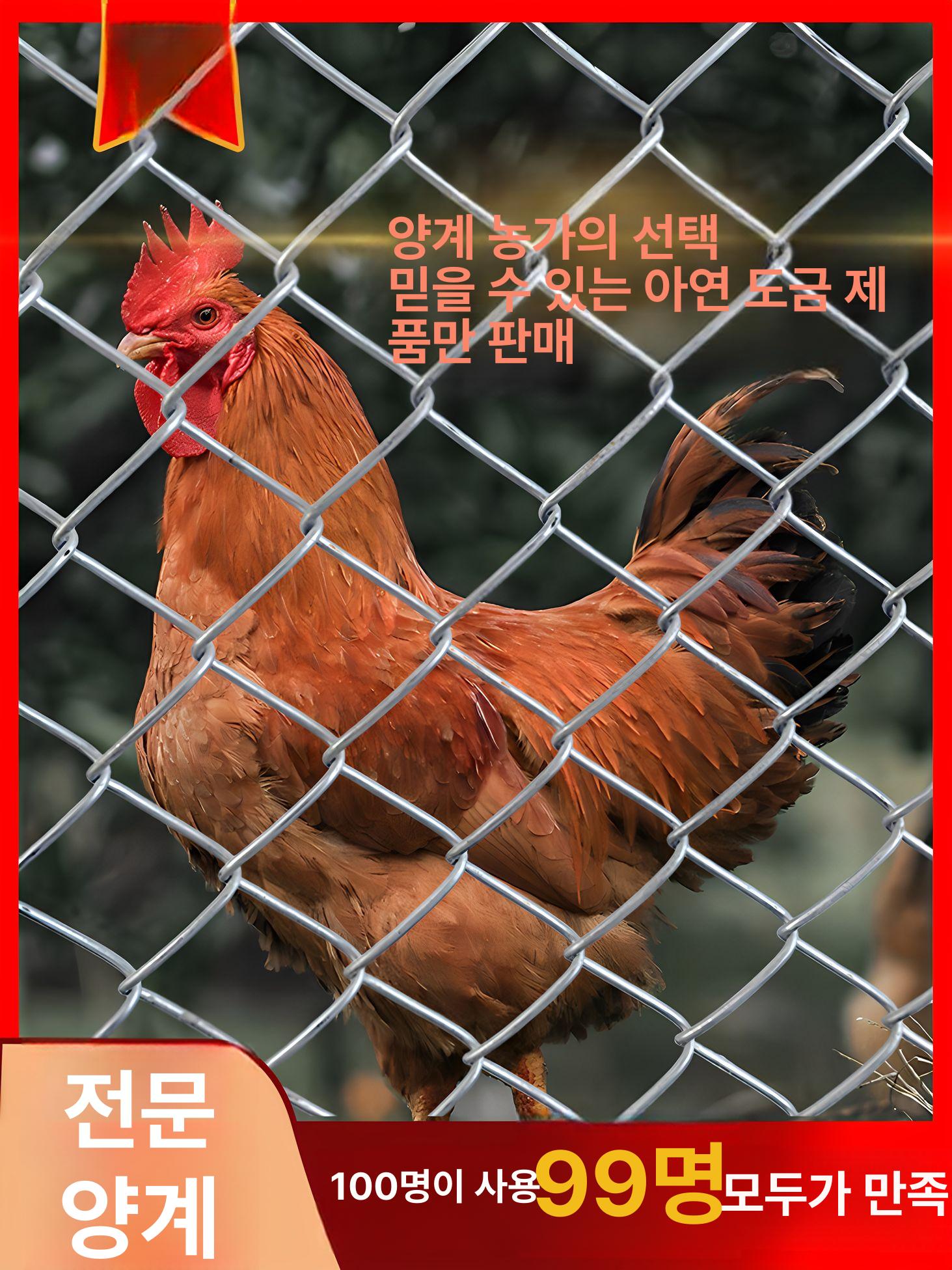 강철 울타리 양계망 높이 구멍 농장 능형망 고라니망 사육 사이즈 담장 아연망 펜스망 - 상세 이미지 3