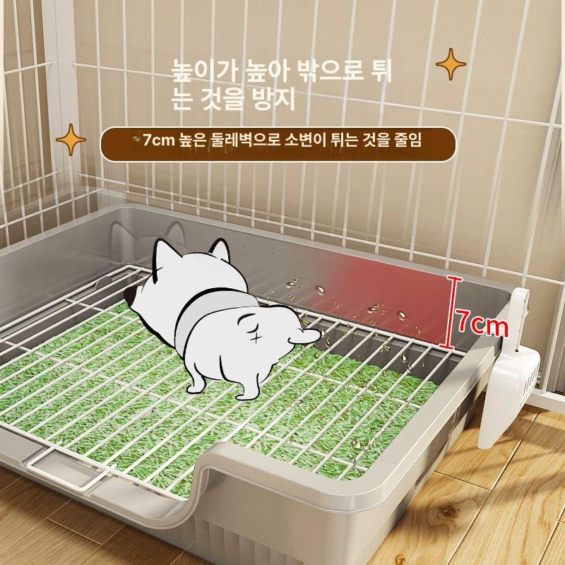 칸막이 배변판 가정용 강아지화장실 손잡이형 튐방지 벽판 반려견 대형 애완견 탈취제 - 상세 이미지 3