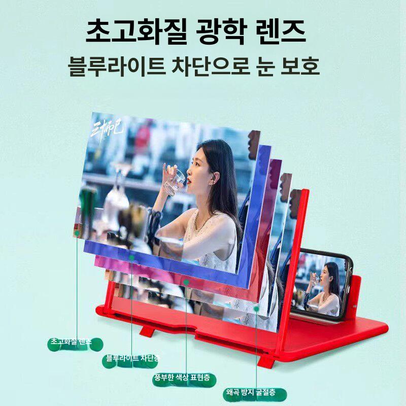 HD 확장기 커브드 확대증폭기 3D 휴대전화 스크린 프로젝터 비디오용 - 상세 이미지 3