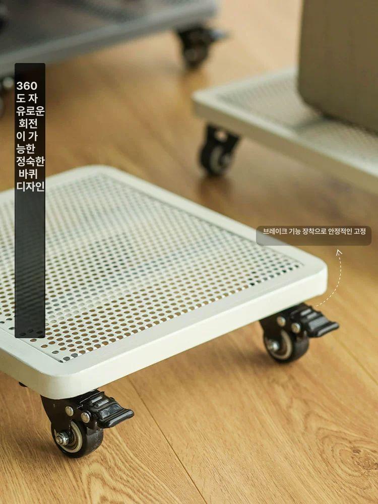 원목 이동식받침대 물받이 이동식화분 정사각형 인테리어 방부목 바닥 거실 - 상세 이미지 4