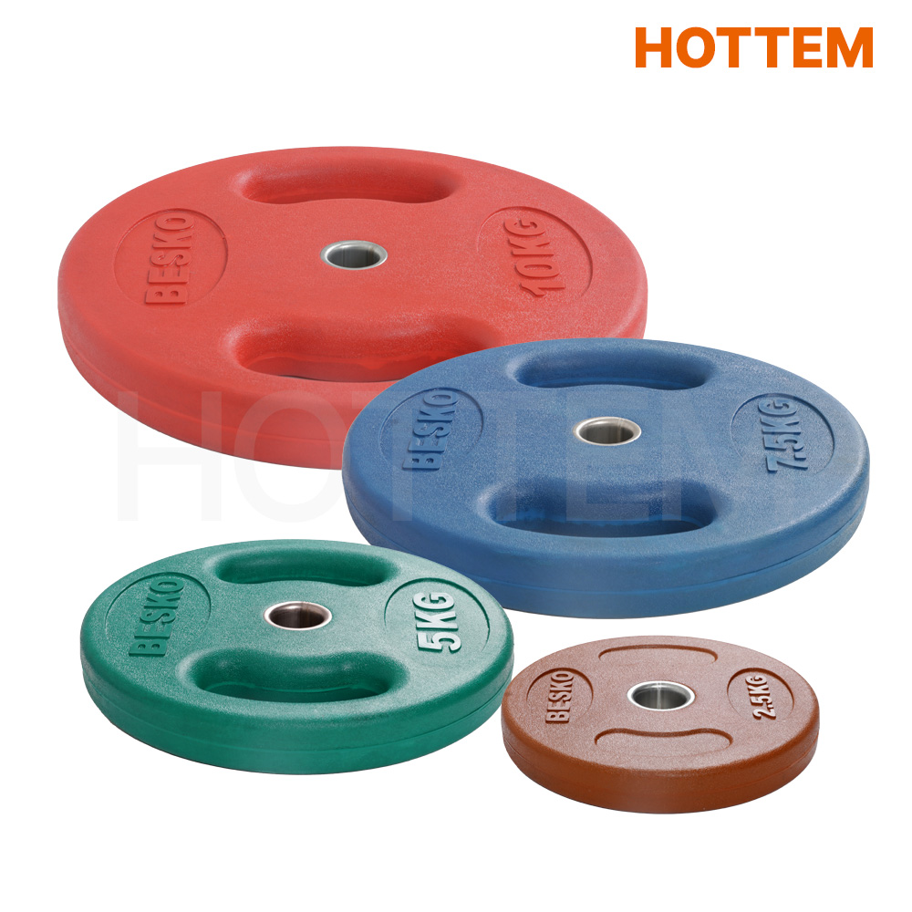 베스코 컬러 바벨 경량원판 우레탄 원판 30mm 10kg 이미지 6