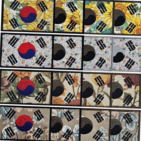 부착용 태극기 패치 밀리터리 태극기 와펜 국기 자수 - 상품 이미지