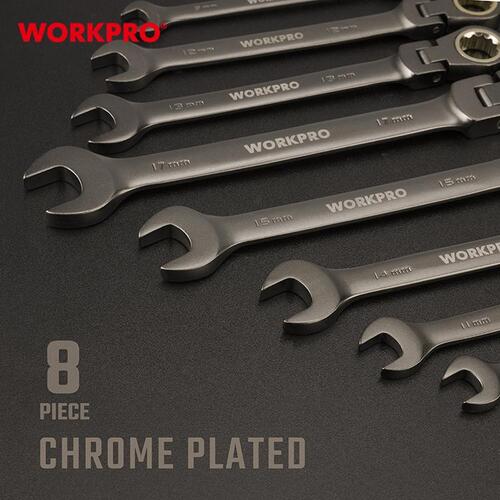 워크프로 후렉시블 기어렌치 세트 WP202521 8pcs 볼트 너트 렌찌 스패너 - 상세 이미지 5