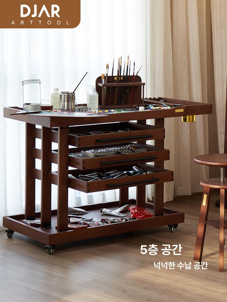 소형 랙 이동식수납함 바퀴 다층 보관 투명 다용도카트 바구니 달린 웨건 모바일 심플 이미지 6