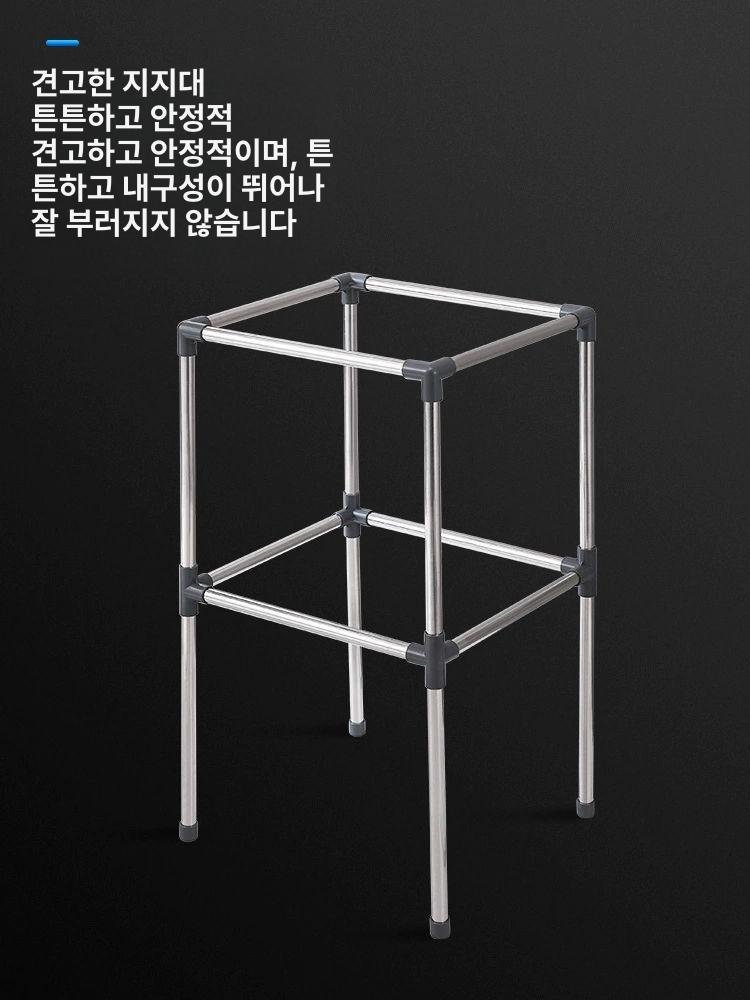 간이 세면대 소형 이동식 원룸 욕실 베란다 사무실 스테인레스 수납 받침대 캠핑용 - 상세 이미지 5