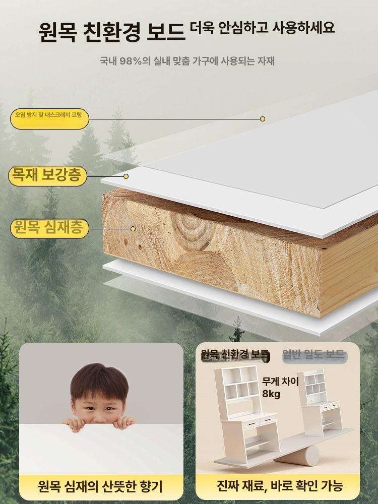 원룸책상 폭좁은 일체형책장 원룸 컴퓨터 자취방 - 상세 이미지 2