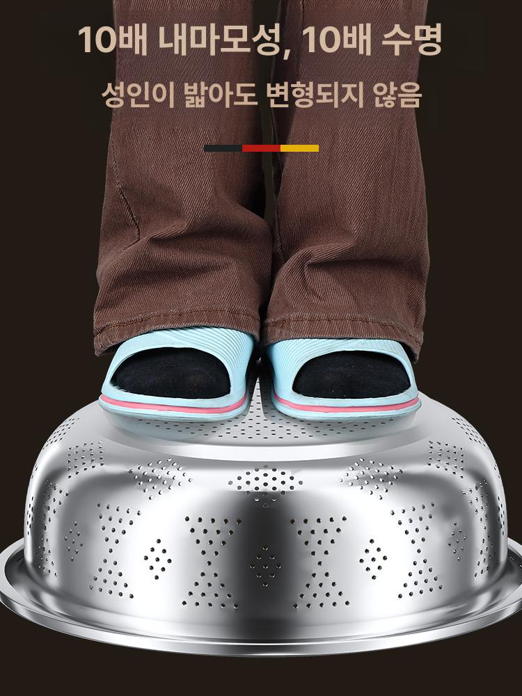 스텐 쌀 씻는 다라이 양푼이 샐러드볼 세척 - 상세 이미지 3