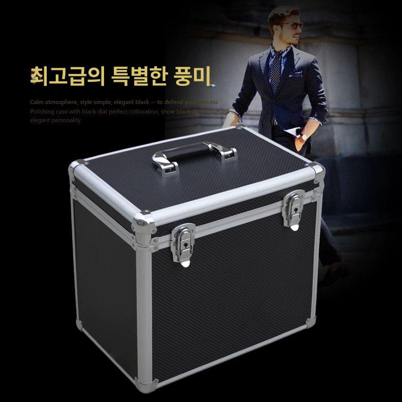 알루미늄 캐리어 상자 운반 보관 하드케이스 핸들 선물용 수납 여행용 와인보냉백 - 상세 이미지 2