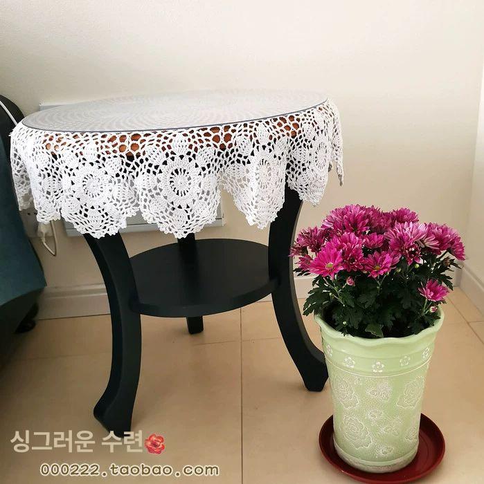 프로방스 모던식탁보 원형식탁보 방수식탁보 테이블매트 식탁덮개 테이블커버 - 상세 이미지 3