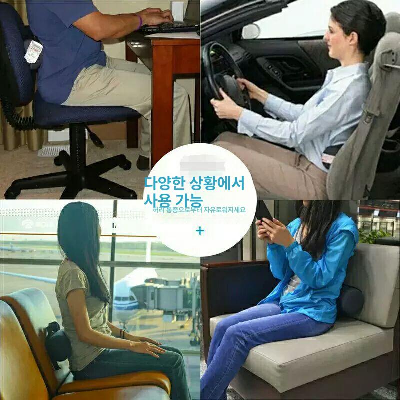 사무실 허리받침 쿠션 등받이의자 원통형 거실 요추받침대 - 상세 이미지 4