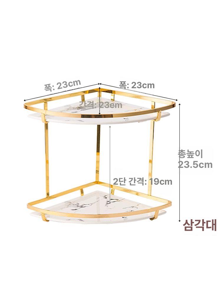 수납 일자선반 코너형 모서리 접착식 삼각 틈새 욕실코너선반 코너욕실선반 투명 - 상세 이미지 4