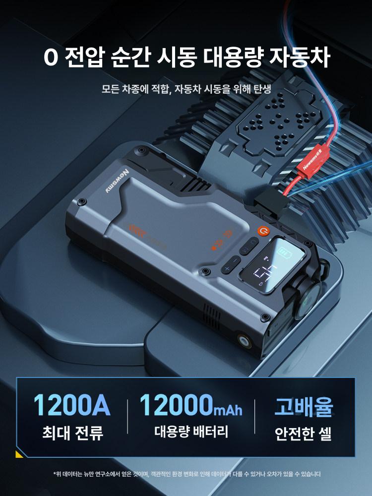 휴대용 바람넣기 전동펌프 전기 무선공기주입기 충전 고압 무선에어펌프 차량용 - 상세 이미지 2