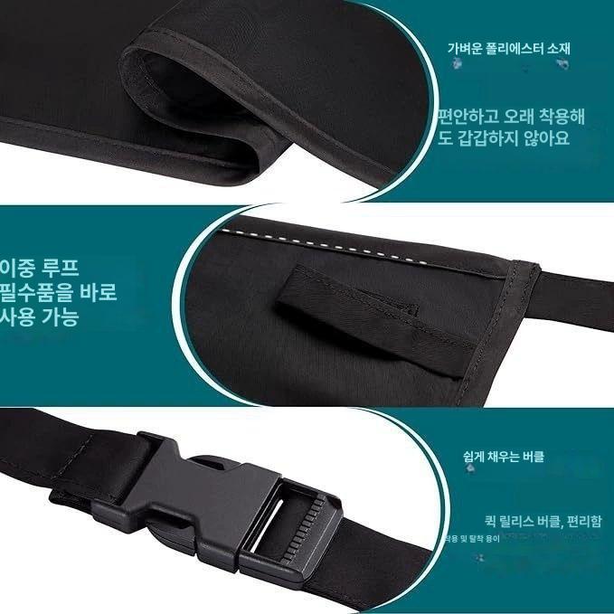 다기능 미용앞치마 일본식 다용도 미용사 캔버스 포켓 애견미용 작업도구 레스토랑 - 상세 이미지 5