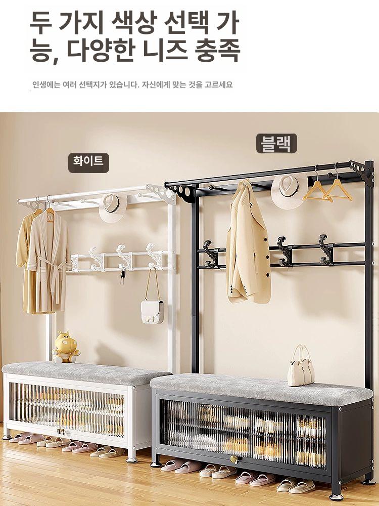 슬림 신발장 옷걸이 대형 수납장 틈새 신발정리대 폭좁은 다용도 초박형 보관 현관장 - 상세 이미지 2