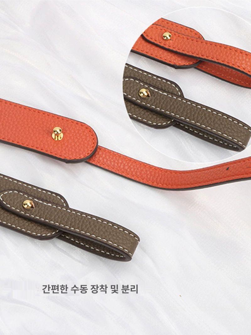 호환 피코탄 스트랩 교체용 숄더 가방끈 천연 가죽 와이드 - 상세 이미지 5