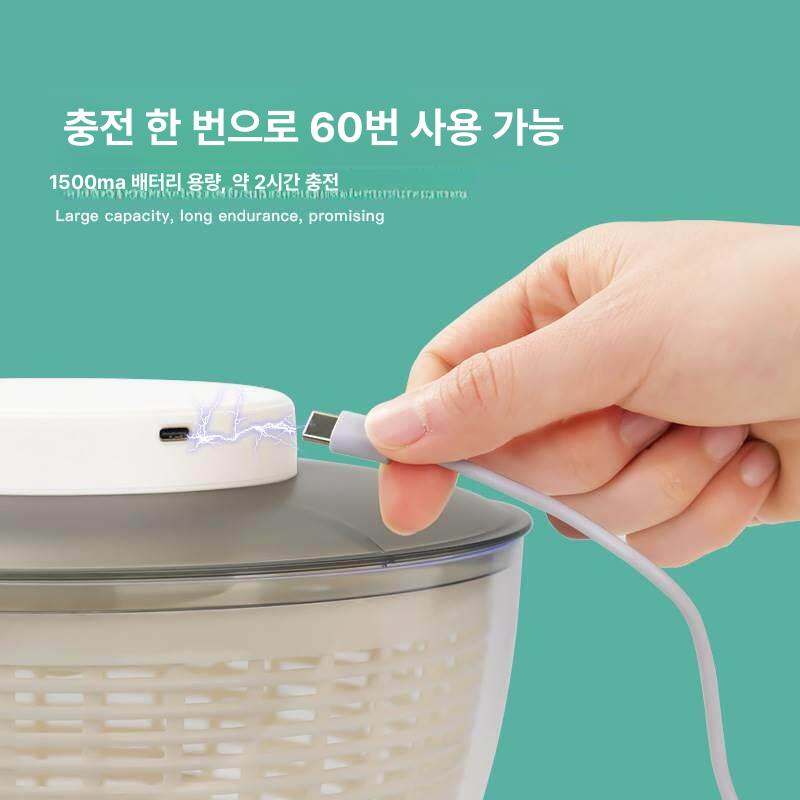 자동 야채 탈수기 탈수통 오이지 물털기 채소 원터치 - 상세 이미지 3