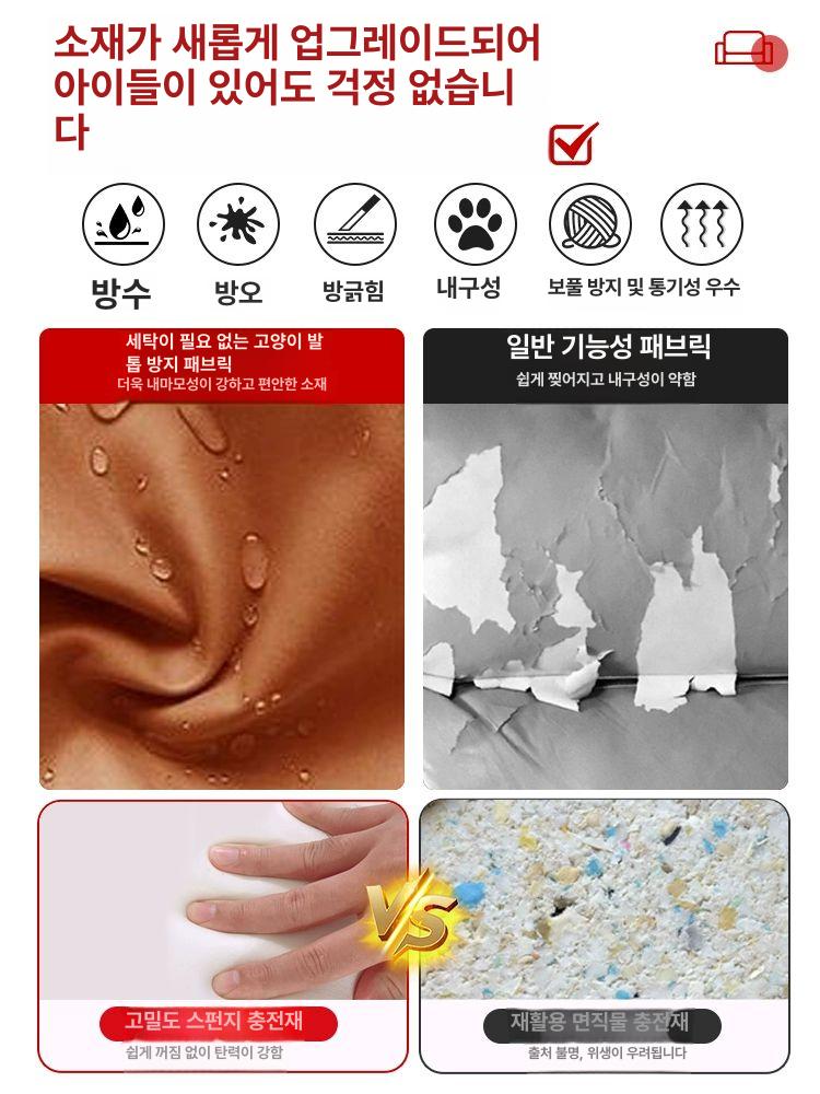 패브릭 소파침대 1인 접이식소파베드 다용도 싱글 확장형 가정용 생활발수 데이베드 이미지 6