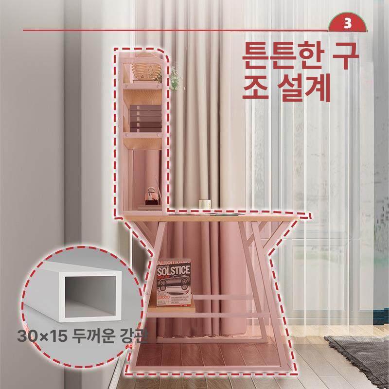 2단 컴퓨터책상 사무용 데스크 공간절약형 수납 선반형 게이밍책상 조절 사무실 - 상세 이미지 2