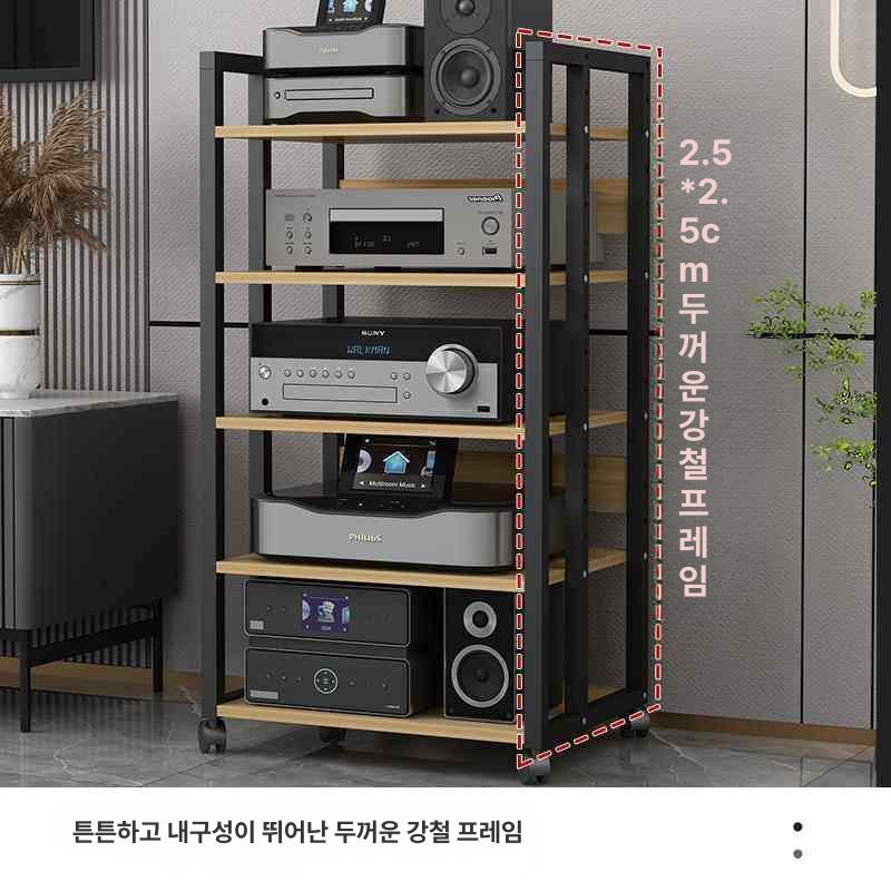 오디오 캐비닛 협탁 거치대 보관 코너장 거실장 정리함 선반 인테리어 바이닐 레코드 - 상세 이미지 5