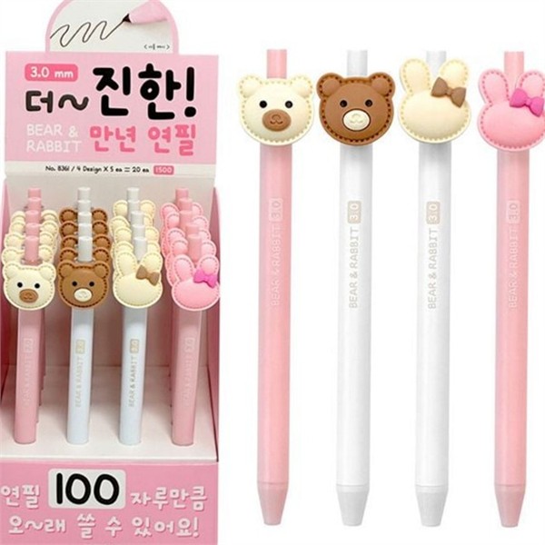 진한 만년 연필 두꺼운 3mm 연필 어린이 학용품 드로잉 스케치 - 상품 이미지
