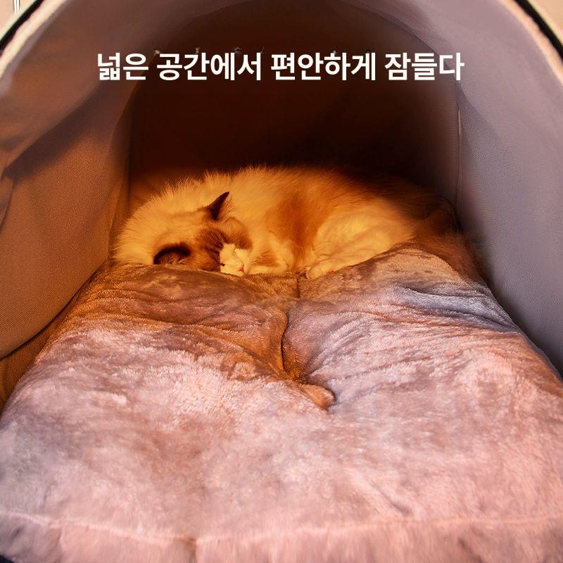 고양이 겨울집 강아지 둥지 중형견 겨울 텐트 도트 - 상세 이미지 5