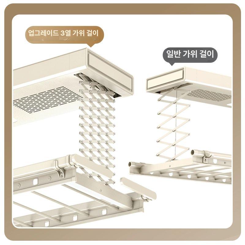 자동 빨래건조대 천장형 빨래걸이 리프트 발코니 원격제어 리모콘 아파트 조종 행거 - 상세 이미지 2
