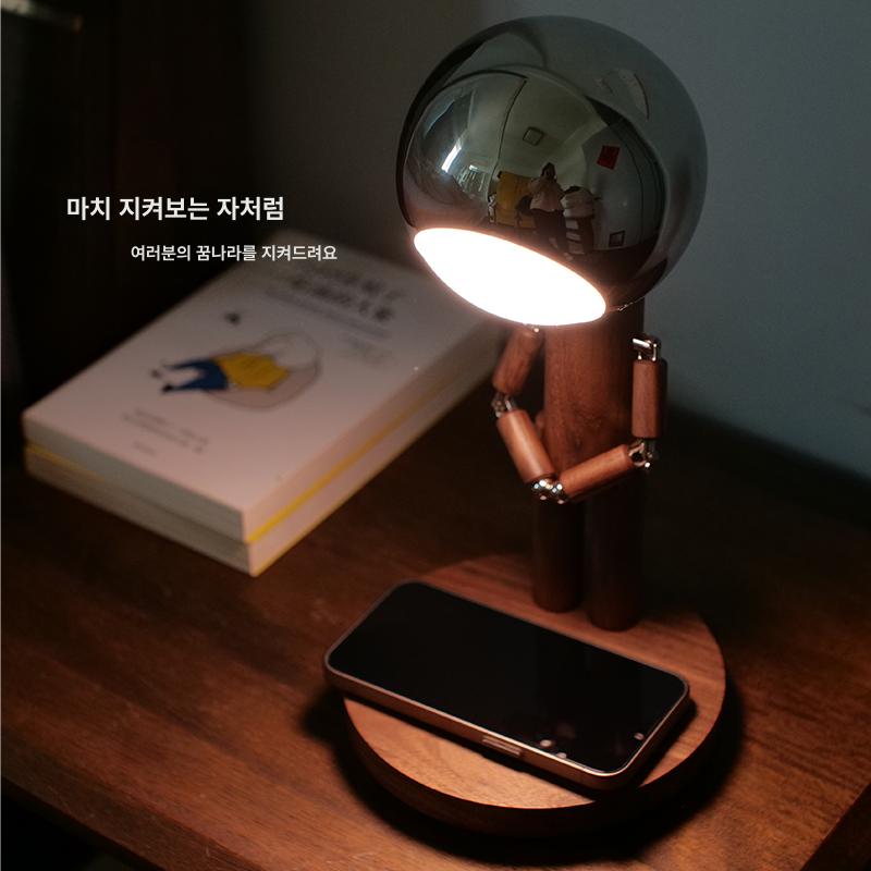 관절로봇 무드등 선물용 집들이선물 장식품 피규어 웜 로봇조명 우주인램프 인형조명 - 상세 이미지 2