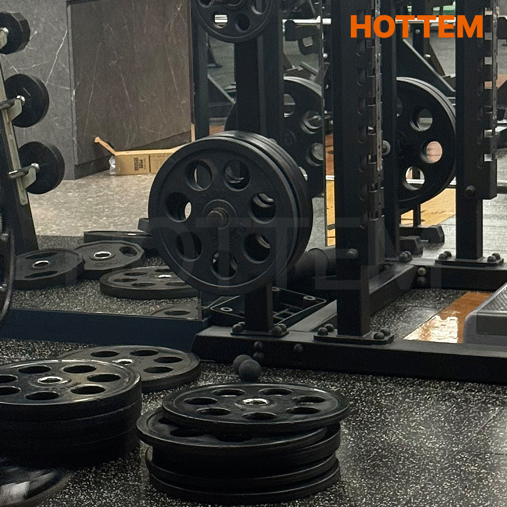 베스코 7홀 바벨 중량원판 헬스 우레탄 원판 10kg 이미지 6