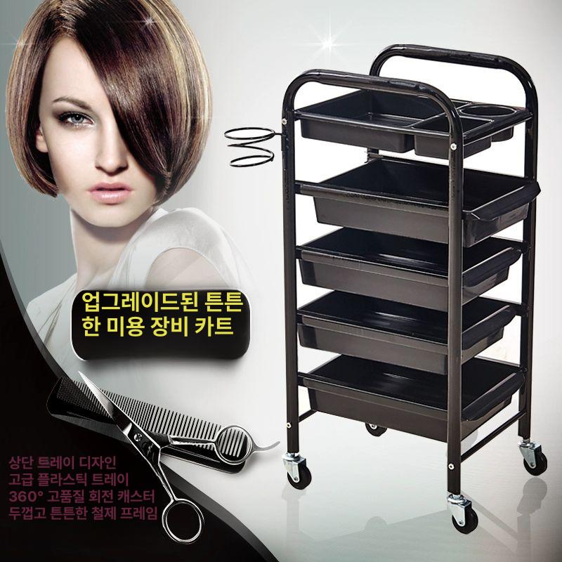 이동식 수납 미용실카트 왜건 뷰티샵 서랍 휠 미용실트레이 미용실트롤리 브레이크 - 상세 이미지 2