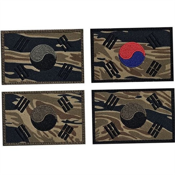밀리터리 태극기 패치 자수 태극기 와펜 아웃도어 군용 - 상품 이미지