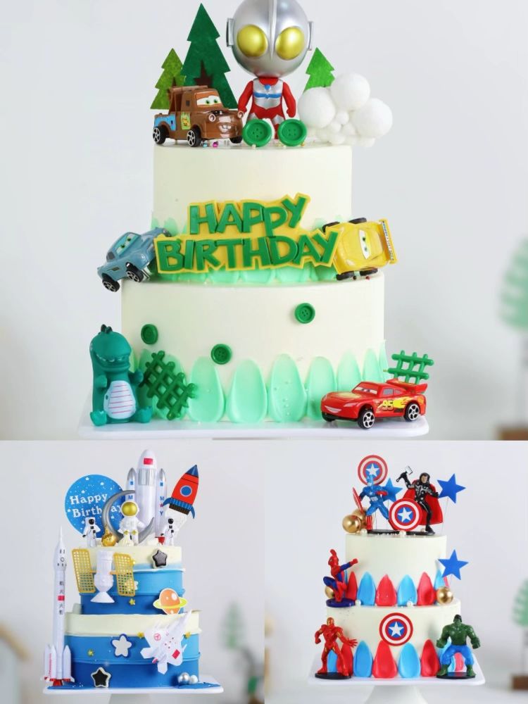 생일 케이크 모형 2단 생일케이크 파티 인테리어 - 상세 이미지 4