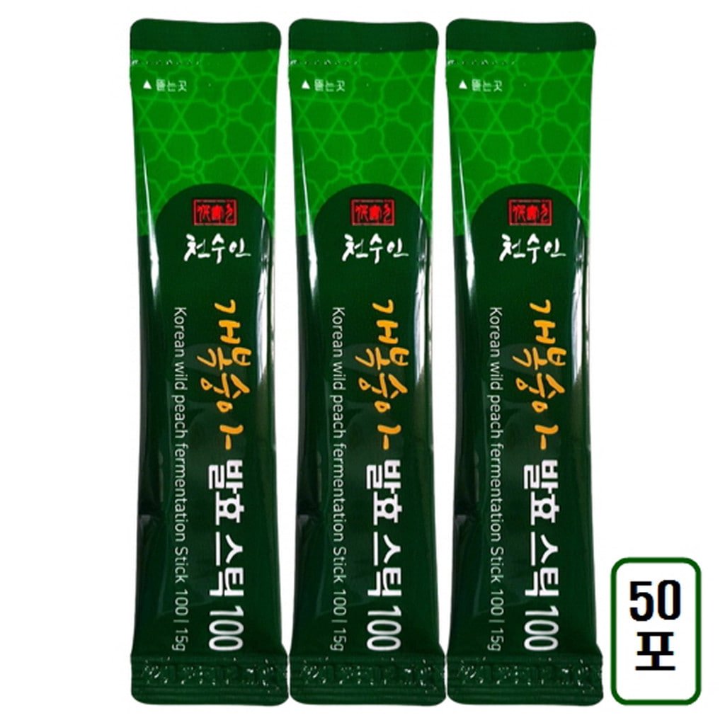 천수인 야생 개복숭아 발효 농축액 효소 액상스틱 실속형50포 - 상품 이미지
