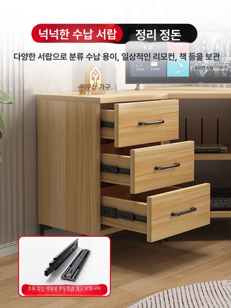 조립식 수납장 원목 서랍장 진열장 모서리 코너장 조립하다 감성 가구 북유럽 - 상세 이미지 3