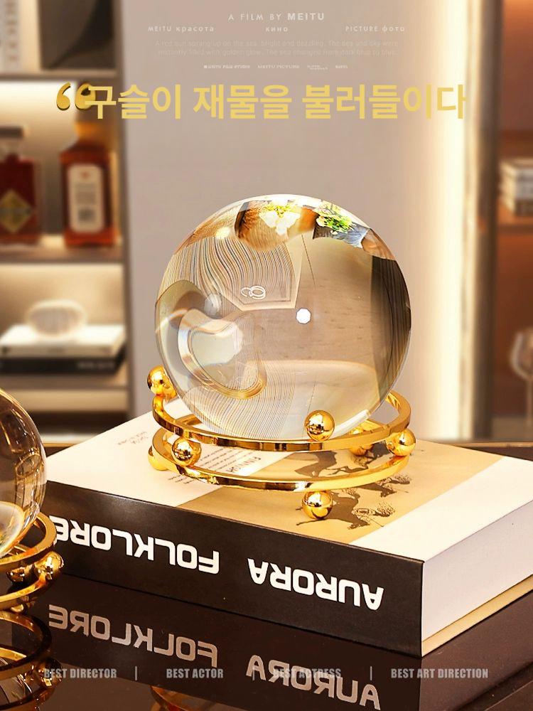 투명 크리스탈볼 풍수 촬영소품 수정 장식품 사진 구슬 석영 썬캐쳐 선물 - 상세 이미지 2