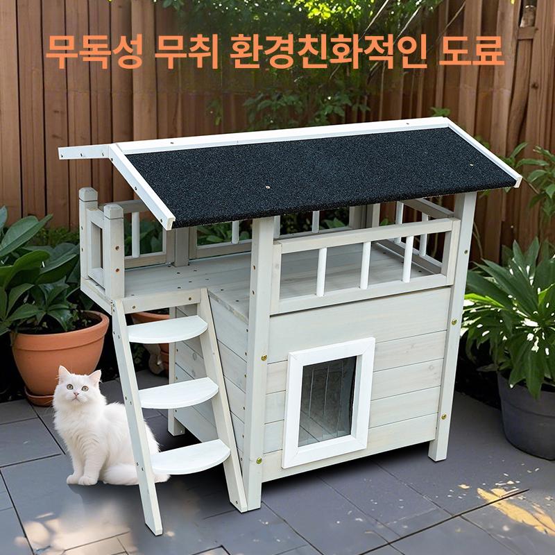 야외 캣하우스 길냥이집 숨숨집 보온 길고양이집 길냥이하우스 난방 고양이하우스 - 상세 이미지 4