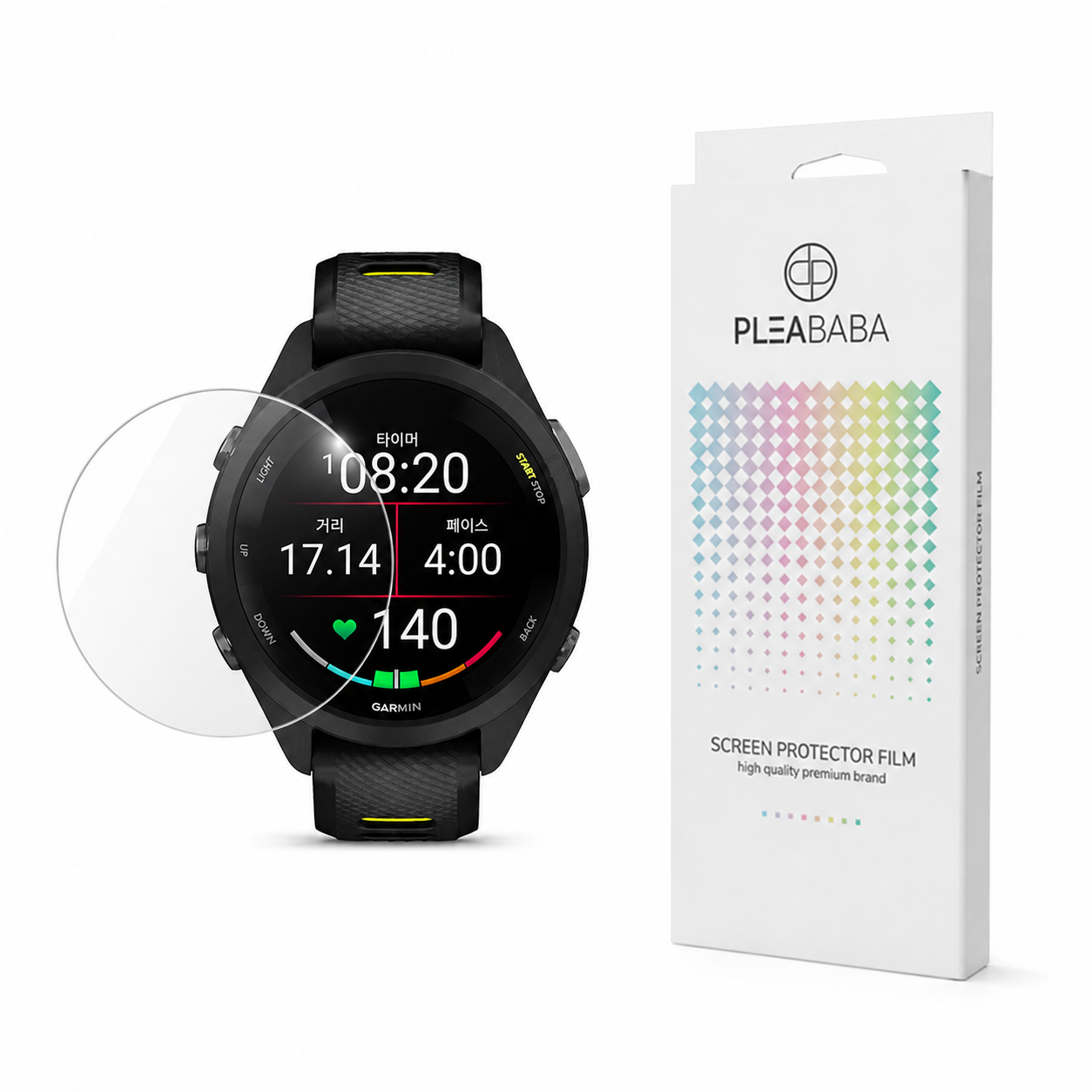 고선명 퍼포먼스 플리바바 가민 포러너 액정보호필름 스마트 워치 보호 필름 Garmin포러너 265S, 42mm, 2매입