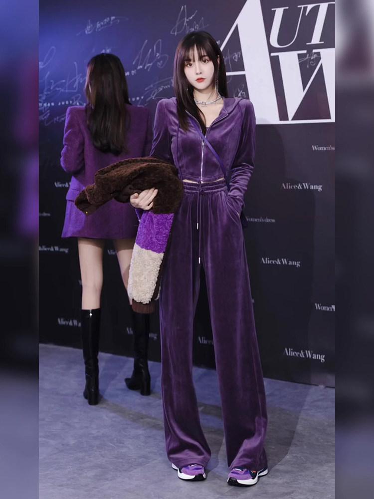 벨벳 집업 자켓 기모 루즈핏 아우터 따뜻한 재킷 뽀글이 양털 중년 편안한 후리스 - 상세 이미지 4