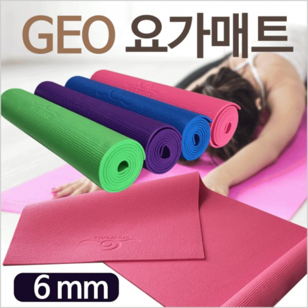 요가 필라테스 6mm 매트 요가 필라테스 홈트 스트레칭 휴대용 압축 - 상품 이미지
