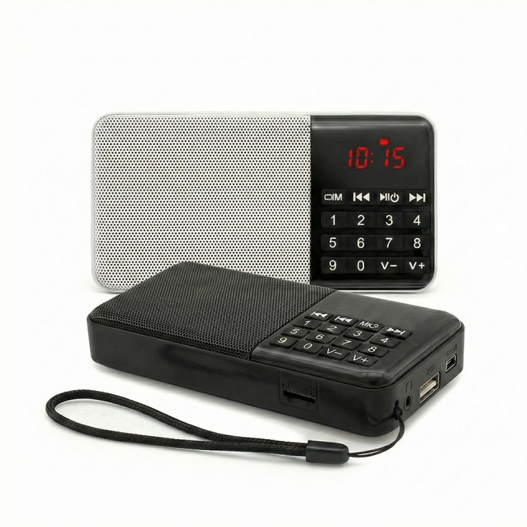 휴대용 미니 FM 라디오 MP3 스피커 컴스 ID3456 - 상품 이미지