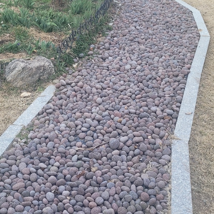 라바스톤 에그스톤 붉은색 (volcanic pebble ) 15kg대포장 이미지 7
