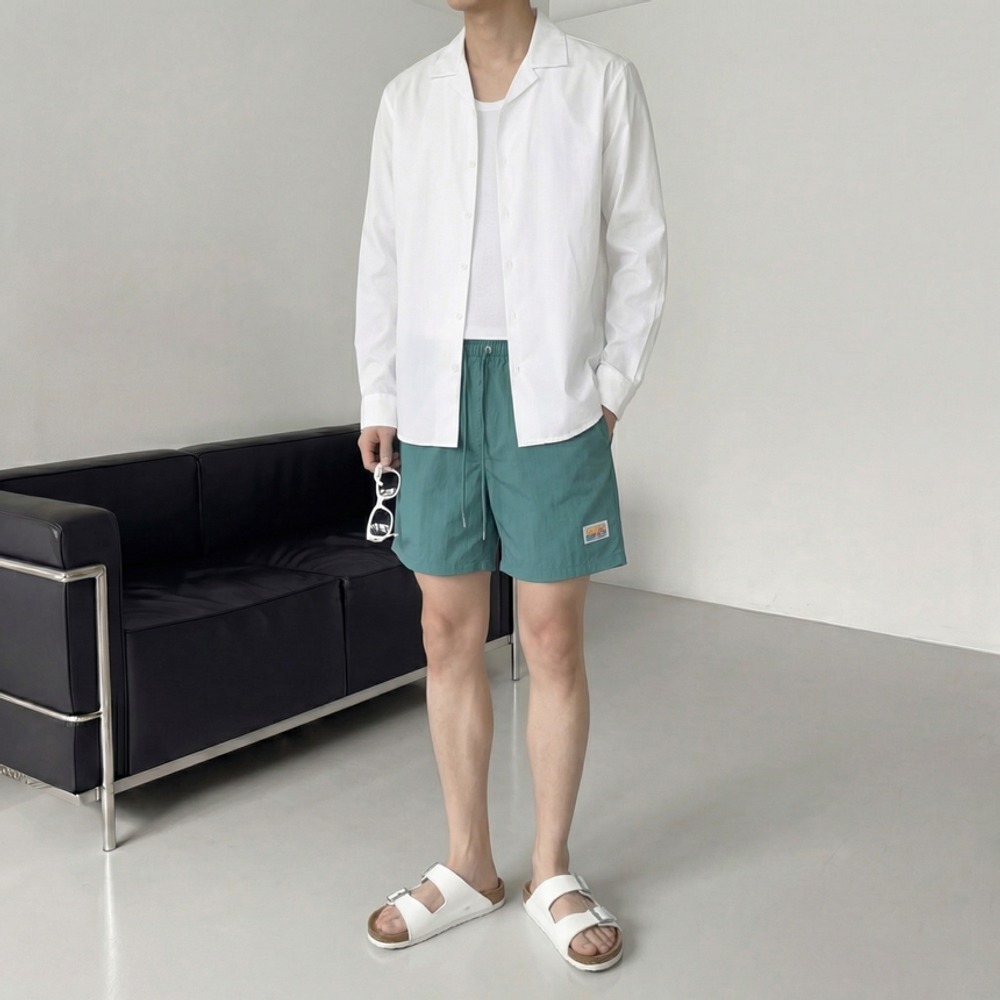 스윔팬츠 비치바지 남자와이드반바지 - 상세 이미지 3