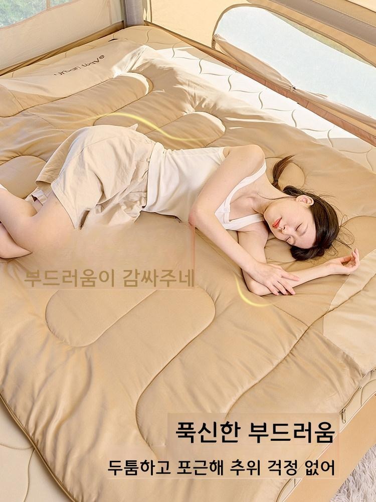 어반웨이브 침낭 캠핑 사계절 휴대용 낮잠 담요 카키 오른쪽 2.6캐티 여름 - 상세 이미지 3