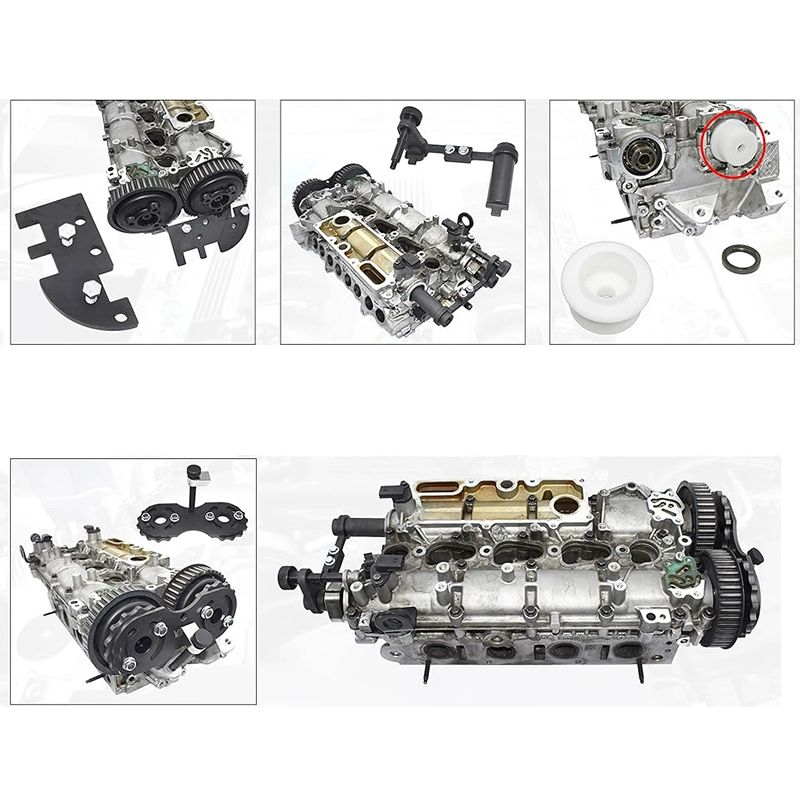 부품 타이밍벨트 세트 호환되는 풀리 타이밍키트 워터펌프 텐셔너 서펜타인 롤러 수리 - 상세 이미지 3