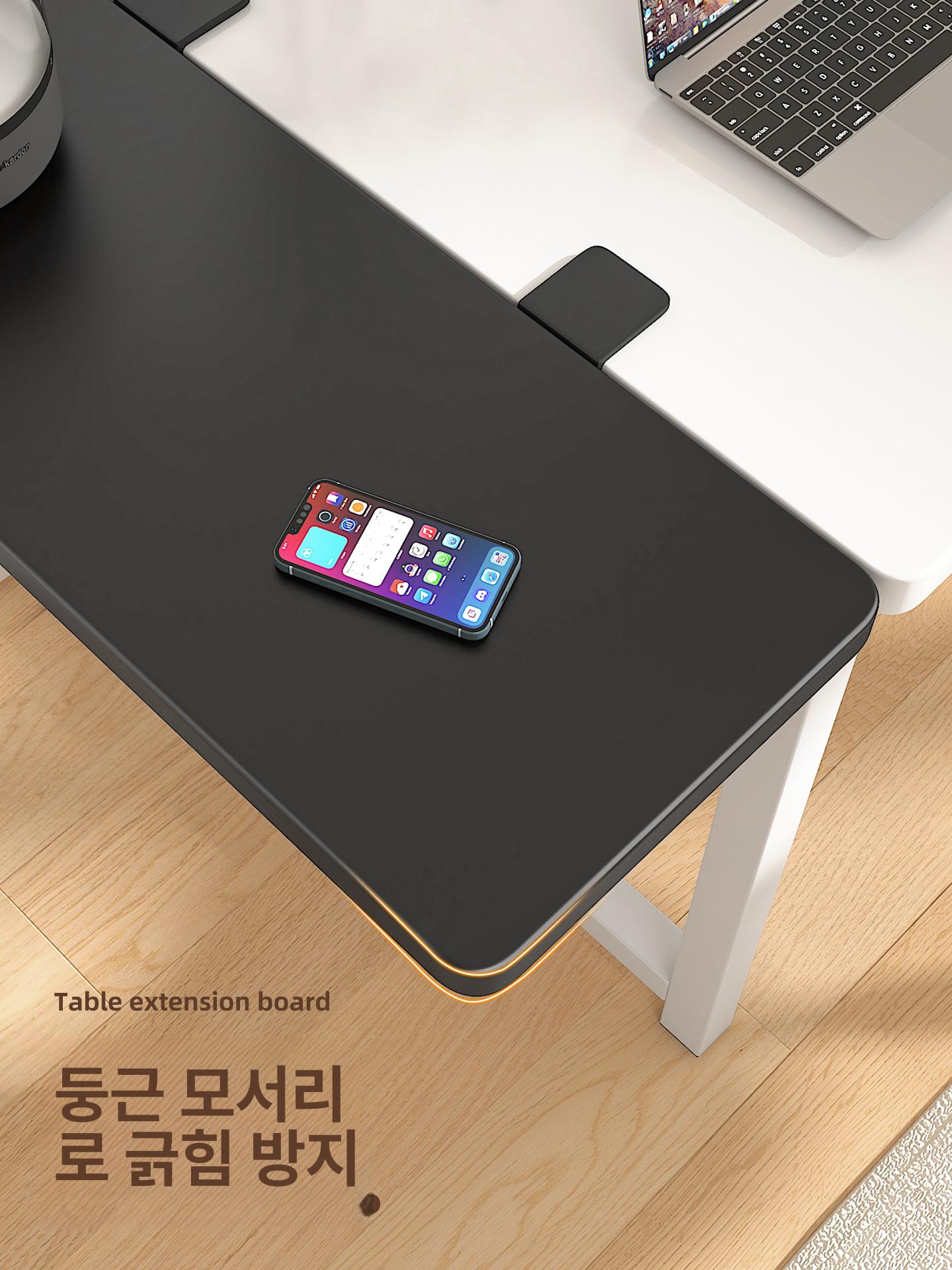 접이식 식탁 무타공 공간활용 사각 탁자 프레임 상판 다용도 확장보드 연장선반 - 상세 이미지 2