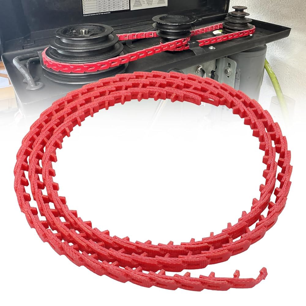 10FT 3/8인치 링크 V 벨트, 파워 트위스트 v x 4피트 Z 타입, 산업용 고무 조절 가능한 드라이브 벨트 - 상품 이미지