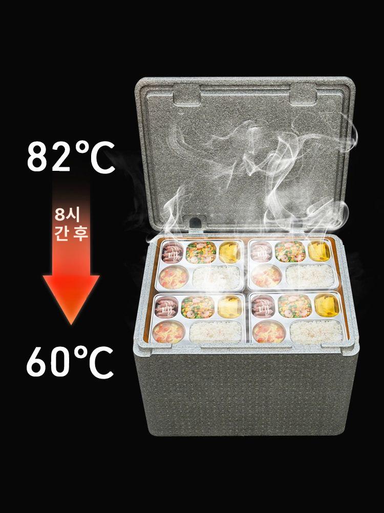 배달용 아이스박스 압축 스티로폼 보온보냉 도시락 방수 포장 쿨러 택배 - 상세 이미지 5